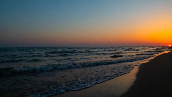 Salida Del Sol Sobre Playa Mañana Mar — Foto de Stock