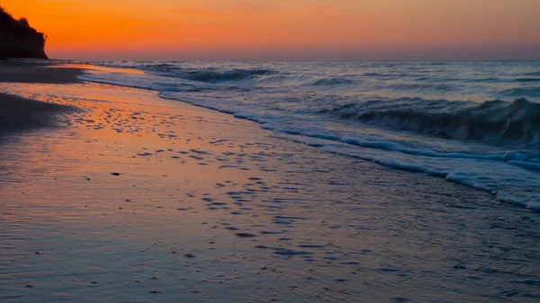 Alba Sul Mare Spiaggia Mattutina — Foto Stock