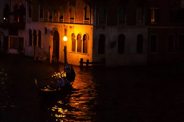 Hermosas Luces Venecia Por Noche — Foto de Stock