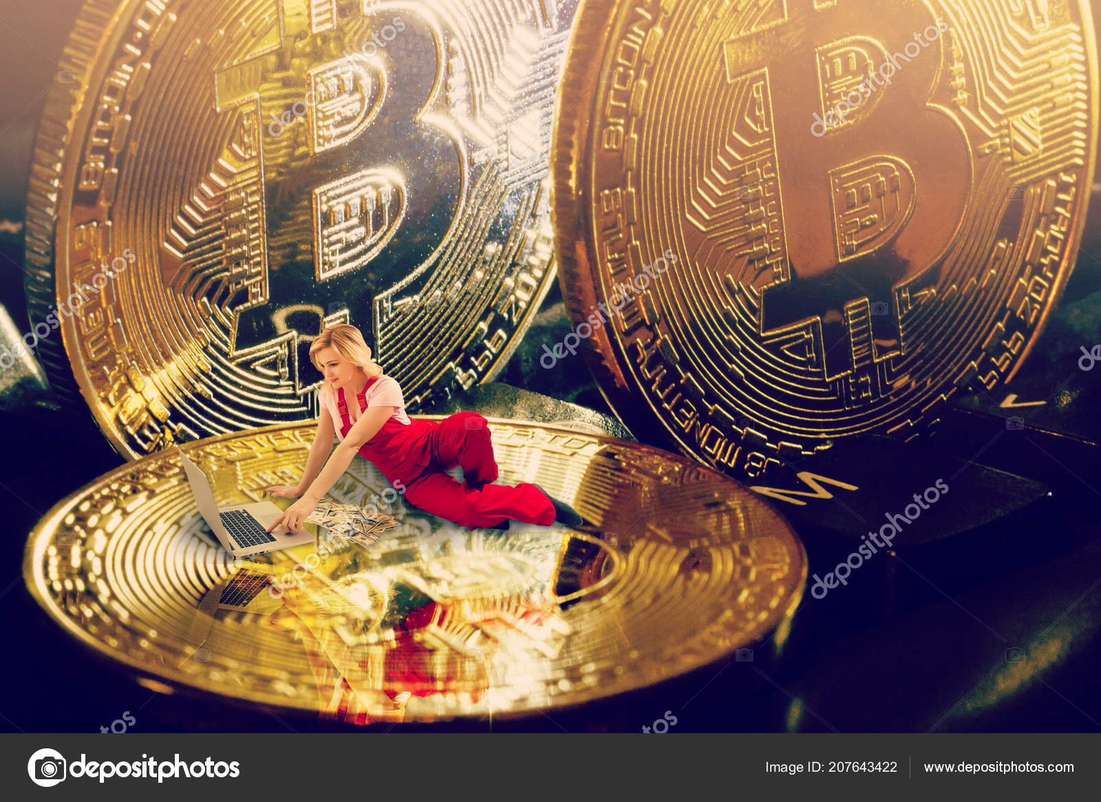 Little Miner Digging Bitcoin Graphic Card Conceptual Image Bitcoin Mining —  Stock Editorial Photo © sinenkiy #207643422