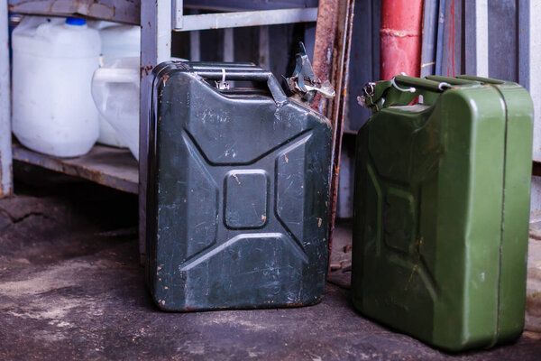 Old fashioned military style jerrycan