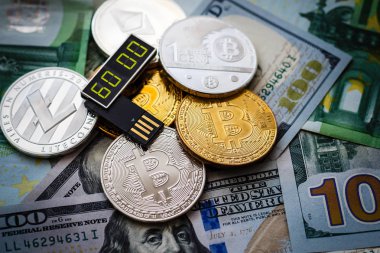 Bitcoin sembolleri ile birden parlamak götürmek