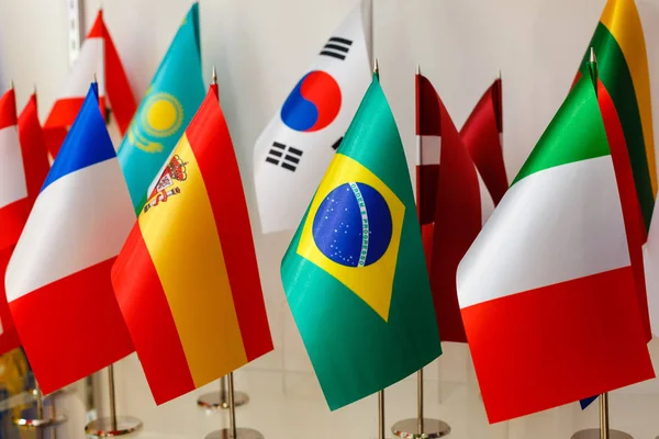 Grouping Various Flags World — Stock Photo, Image