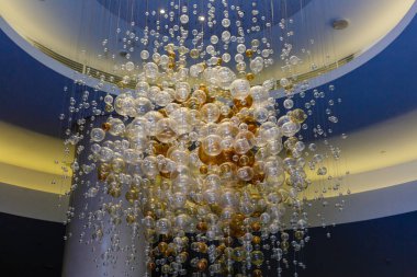 christmas tree with bubbles and stars