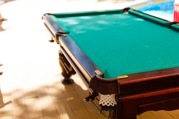 Snooker Billiard Pool Game Green Surface Table International Sport Hole — Stock Photo, Image