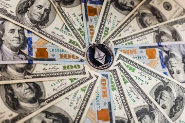 Ethereum kripto para birimi dolar notlar üzerinde 