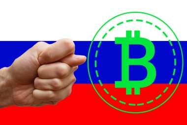 Figa mudra metniniz için beyaz arka plan boş alan, izole adam tarafından el