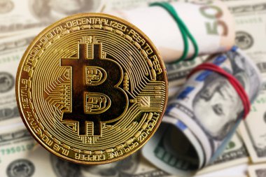 Yüz dolar üzerinde bir bitcoin kapatmak makro çekim faturaları