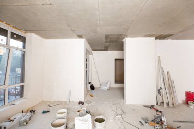 Yeni ev için belgili tanımlık tesisat iç konut inşaatı