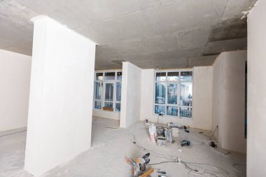 Yeni ev için belgili tanımlık tesisat iç konut inşaatı
