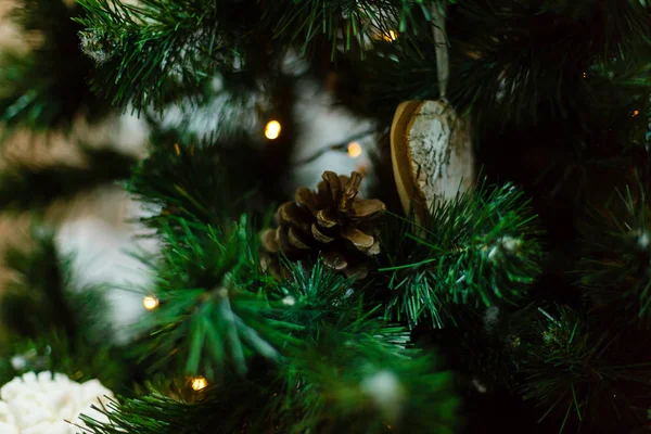 Albero Natale Decorato Primo Piano — Foto Stock