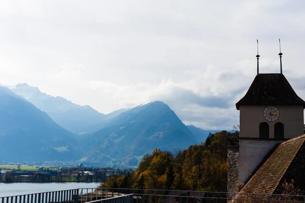 Интерлакен Осенью Швейцарские Альпы Город Интрелакен — стоковое фото