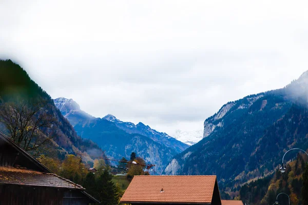 Vista Sulle Montagne Delle Alpi — Foto Stock