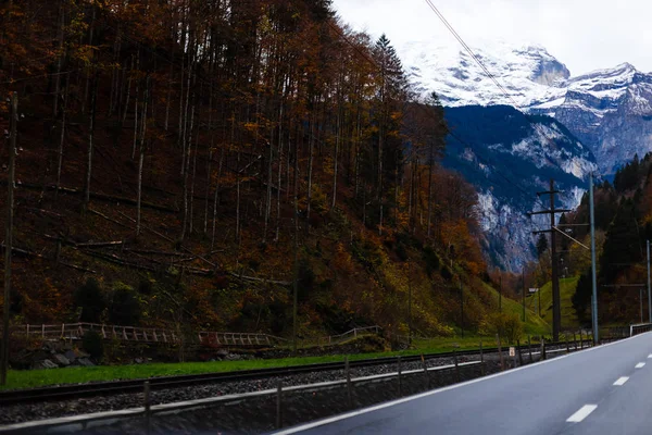 Horská Silnice Jungfrau Region Švýcarsko — Stock fotografie