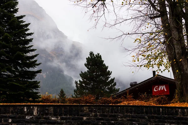 山の湖と秋の風景 — ストック写真
