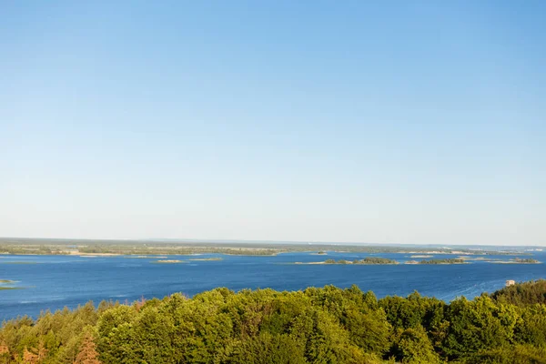 Picturesque Panoramic View Height Touristic Part Volga River Samara City — стокове фото