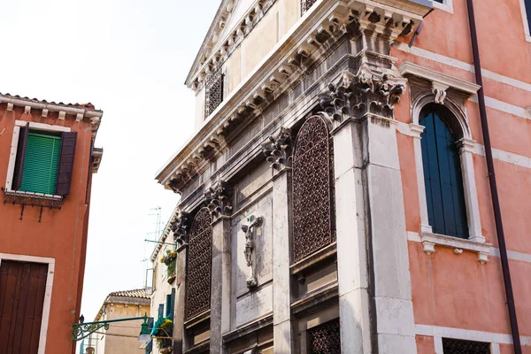 Hermosa Fachada Edificio Decorativo Venecia Italia — Foto de Stock