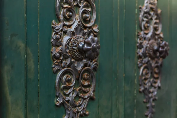 Detail Beautiful Ornate Door Knocker Antique Portal — Stock Photo, Image