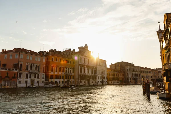 Blick Auf Den Kanal Der Morgendämmerung Venedig Italien — Stockfoto