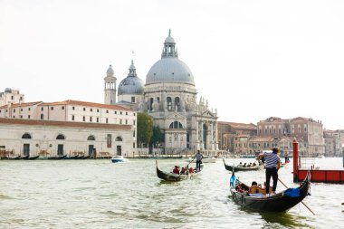 Büyük Kanal ve Basilica Santa Maria Della Selamlar, Venedik, İtalya