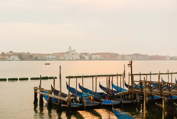 Gondolas Venice Morning Light Italy — Stock Photo, Image