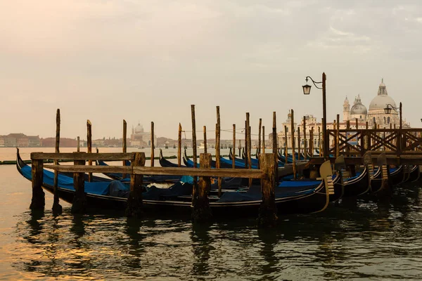 Góndolas Venecia Luz Mañana Italia — Foto de Stock