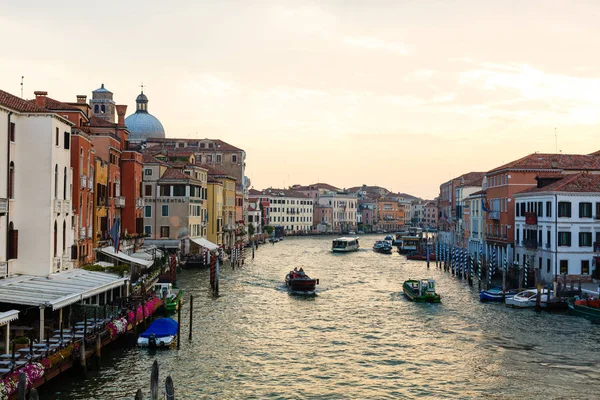 Malerischer Blick Auf Venedig Stadtbild Bei Sonnenuntergang Italien — Stockfoto