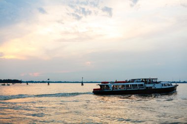 Gün batımında Büyük Kanal, Venedik, İtalya