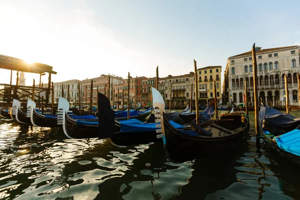 Gôndolas Veneza Luz Manhã Itália — Fotografia de Stock