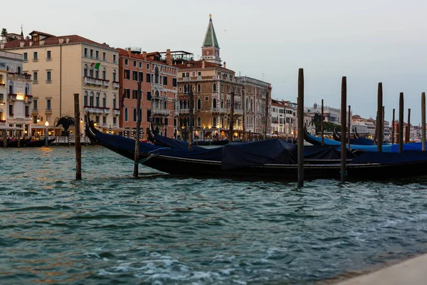 Grande Canal Pôr Sol Veneza Itália — Fotografia de Stock