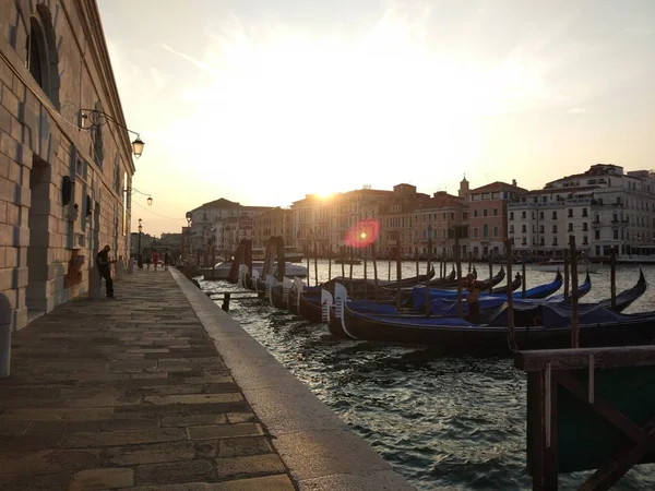 Pohled Kanál Most Benátkách Itálie — Stock fotografie