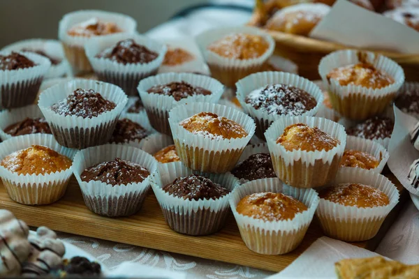 Lot Cupcakes Prepared Being Surved — Stock Photo, Image