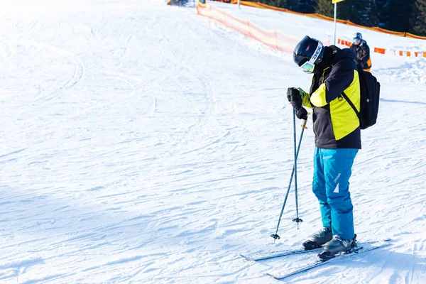 Cárpatos Bukovel Ucrânia Janeiro 2017 Estância Esqui Nas Montanhas — Fotografia de Stock