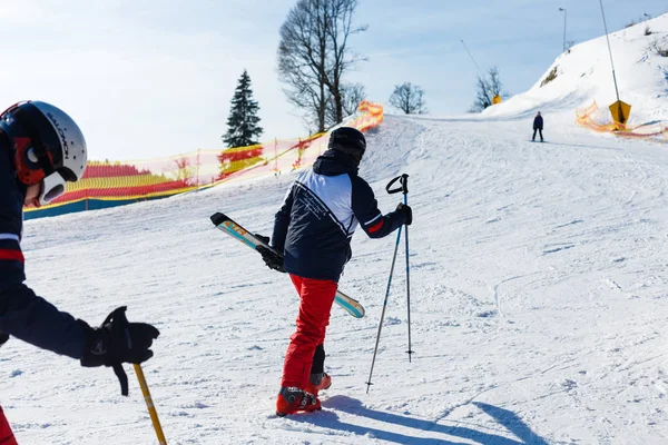Karpaten Bukovel Ukraine Januar 2017 Skigebiet Den Bergen — Stockfoto