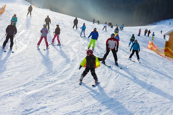 Vue Panoramique Station Sport Pour Les Vacances Hiver — Photo