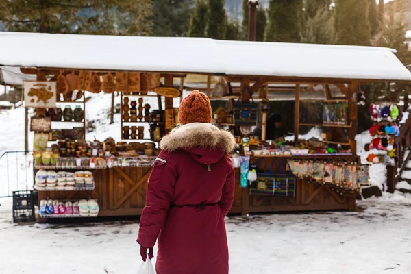 2017 Bukovel Ukraine Marché Dans Ville — Photo