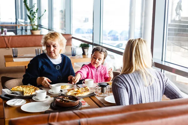 Família Tomando Café Manhã Café — Fotografia de Stock