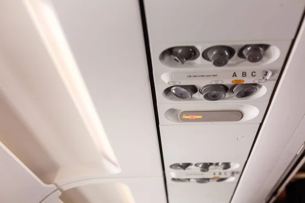 Interior Airplane Condition Light System — Stock Photo, Image