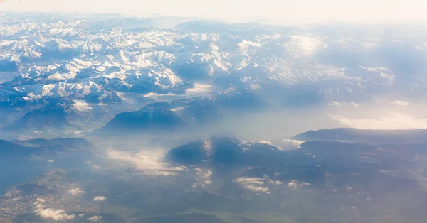 Uçak Penceresinden Hava Görüntüsü — Stok fotoğraf