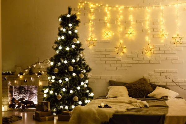 Noel Süslemeleri Ile Rahat Işık — Stok fotoğraf