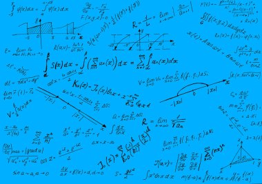 Kara tahtaya yazılmış siyah matematik formülleri