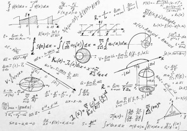 Kara tahtaya yazılmış siyah matematik formülleri