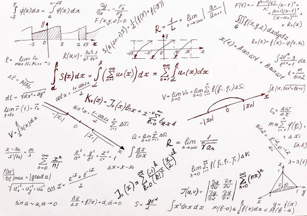 Формулы Чёрной Математики Написанные Доске — стоковое фото