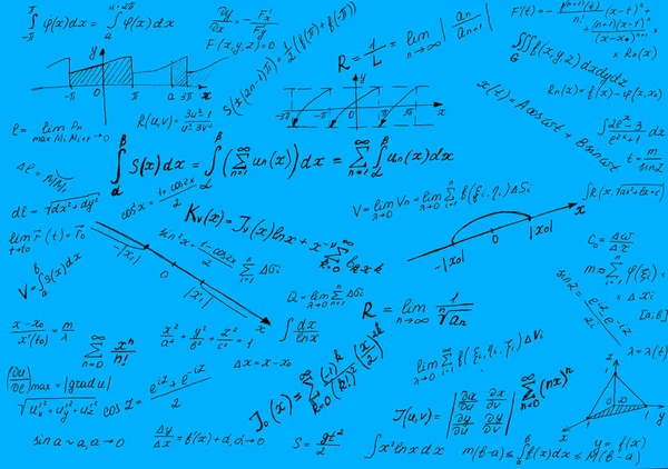 Fórmulas Matemáticas Negras Escritas Pizarra —  Fotos de Stock