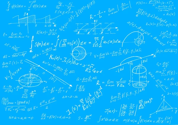 Matematické Vzorce Napsané Bílou Křídou Tabuli — Stock fotografie