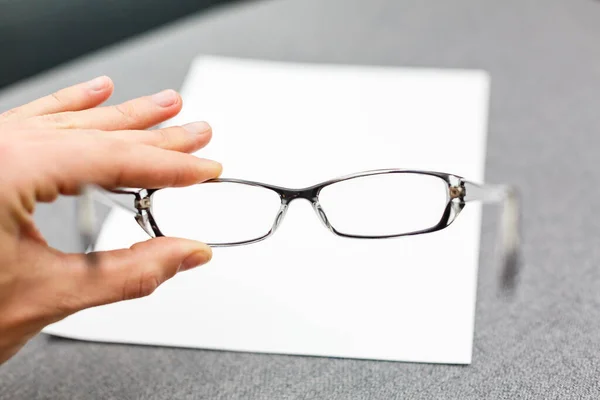 Glasögon Papper Med Ingenjörens Kontor — Stockfoto