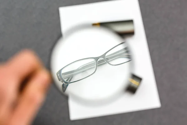 Óculos Papel Com Escritório Engenheiro — Fotografia de Stock