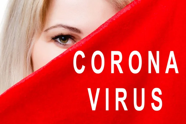 Concepto Nuevo Coronavirus 2019 Hermosa Chica Asiática Contraer Coronavirus Cuando — Foto de Stock