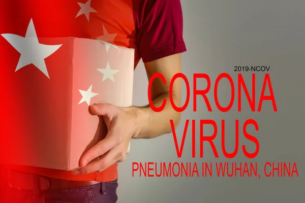 Sändning Från Porslin Coronavirus Leverans Ett Infekterat Paket Postpaket Kan — Stockfoto