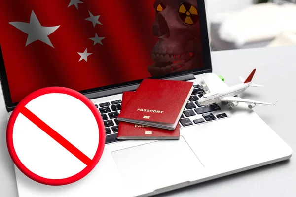 Turismo Durante Epidemia Gripe China Documentos Pasaporte Para Viajar Zona —  Fotos de Stock